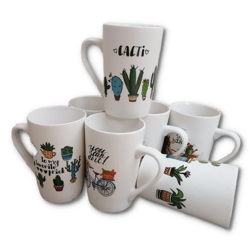product_image_name-Generic-6 Pieces Of Mult-Printed Coffee Tea Cups  Mugs- White-1