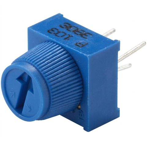 product_image_name-Ev-Through Hole Trimmer Potentiometer 0.5W Top Adjust Bourns, 3386P-1