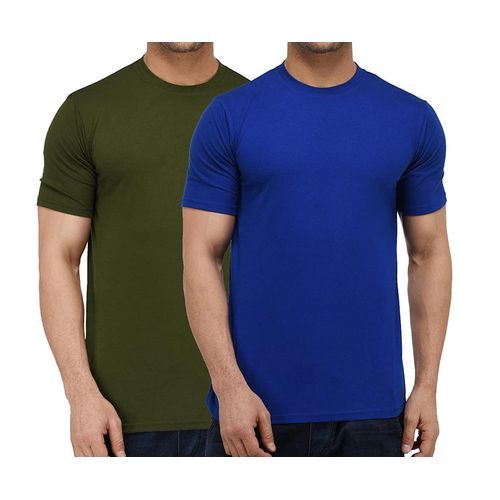 Shop 2 Pack of Round Neck T Shirts Blue Army Green Jumia Uganda