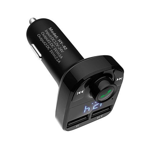 product_image_name-Generic-Dual USB Car Bluetooth Hands-free MP3 Car Charger FM Transmitter - Black-3