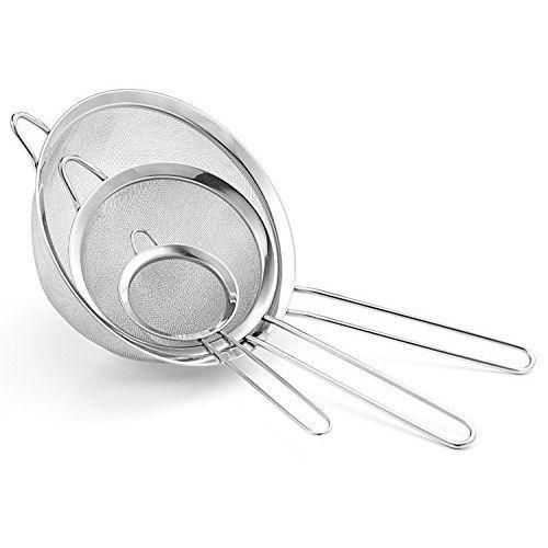 product_image_name-Generic-Fine Mesh Food, Juice Strainers/sieves - 3 pcs - Silver-1