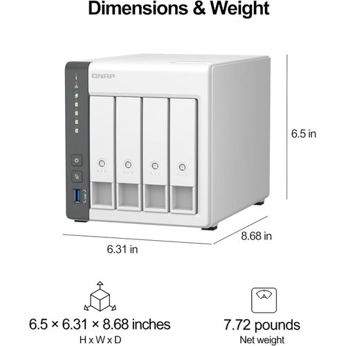 product_image_name-Qnap- TS-433-4G-US 4 Bay NAS with Quad-core Processor, 4 GB DDR4 RAM and 2.5GbE Network (Diskless)-2