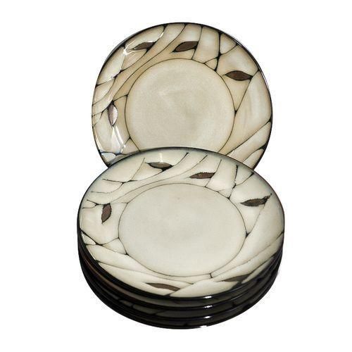 product_image_name-Generic-6 Pieces Leaf Side Plates - Cream-2