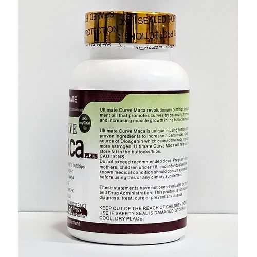 product_image_name-Generic-ORIGINAL Ultimate Curve Maca Plus 1500mg Hips & Butt €nlargement High Potency Vegan 60Caps-8