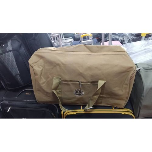 product_image_name-Genetic-Large Capacity Green Canvas Travel Duffel Bag with Zipper Closure and Web Handle. Multcolour-3