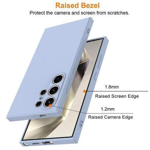 product_image_name-Samsung-Galaxy S21 Ultra, S22 Ultra, S23 Ultra , S24 Ultra Pure Deep Purple / Blue Silicone Case Full Body And Screen Protection Phone Cover-2