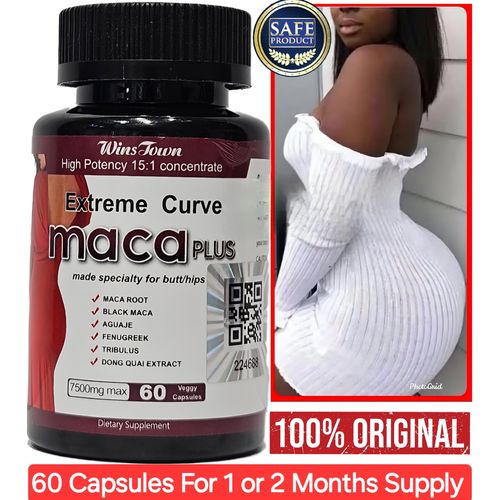 product_image_name-Generic-ORIGINAL Extreme Curve Maca Plus Caps For Hips & Butt Enlargemént Curvy Figure Shape Up 7500mg Max Strength Maca Root 60-P!llz-1