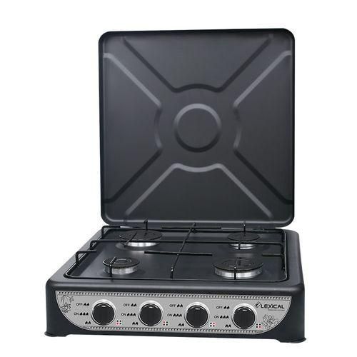 product_image_name-Generic-4 Burner Gas Cooker Stove With Lid -Black. .-1