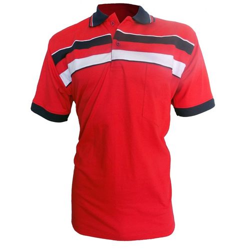 Buy Generic Round Neck Collar T-shirt - Red, Black online | Jumia Uganda