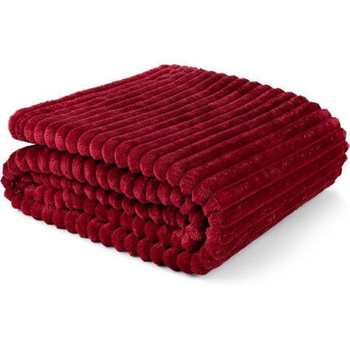 product_image_name-Generic-5*6 Comfortable Thick Fluffy Multifunctional Fleece Blanket -Maroon-1