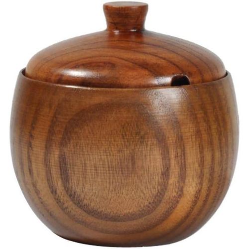 product_image_name-Generic-Wooden Spice Jar/ Sugar Bowl/ Condiment Pot-brown-1