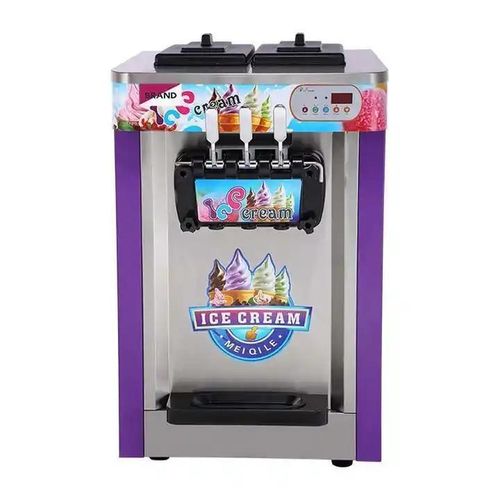 product_image_name-Generic-Commercial 3 Flavors Soft Serve Ice Cream Machine 12L Frozen Ice Cream Cones Machine Handness Adjustment Yogurt Ice Cream Maker with LCD Display -2