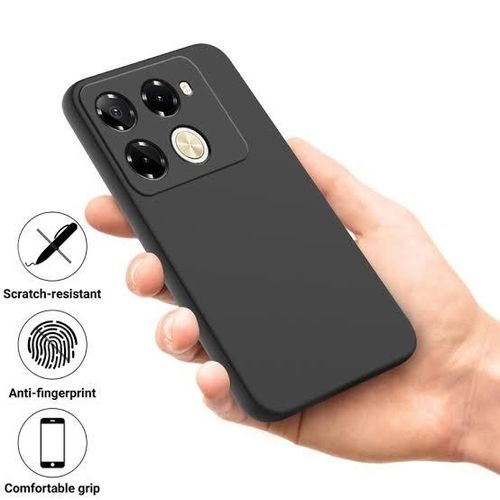 product_image_name-Infinix-Note 40 pro Plus 5G Luxury Soft Rubber Liquid Silicone Skin Touch Feel Cover Case Black -3