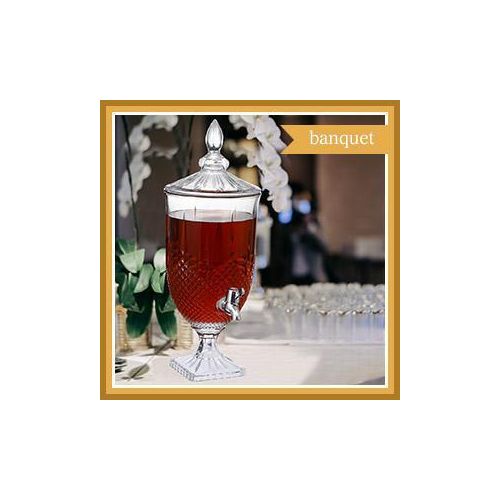 product_image_name-Generic-4.5Litres Drink Dispensers For Parties Crystal Glass Iced Mason Jar Dispenser with Stand And Spigot Liquid Containers Wide Mouth Beverage Server Water Pitcher For Juice Tea Party Bar Wedding -7