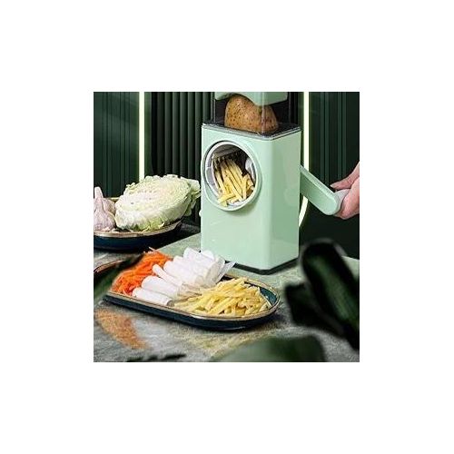 product_image_name-Generic-Multifunctional Rotary Vegetable Cutter, Kitchen Salad Maker Cutter-2