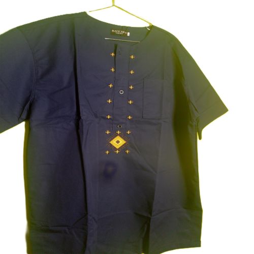 product_image_name-EXECUTIVE-BLACK MEN TURKEY SHORT SLEEVED SHIRTS-1