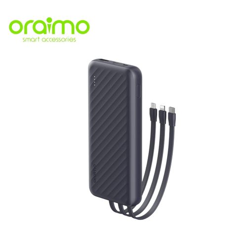 product_image_name-Oraimo-Slice Link Pro Power Bank 10000mAh 22.5W 3 Built-in Charging Cables-1