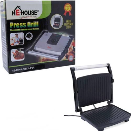 product_image_name-He-House-180 Degree Panini BBQ Grill / Sandwich Maker Press Machine- Silver-1