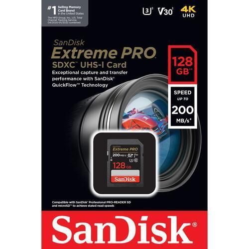 product_image_name-Generic-128GB Extreme PRO UHS-I SDXC Memory Card C10, U3, V30, 4K UHD, SD Card - SDSDXXD-128G-GN4IN - Black-2