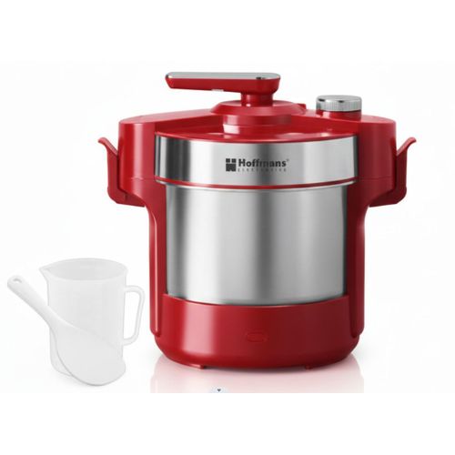 product_image_name-Hoffmans-6L Automatic Multi-Function Swallow Maker / Posho Maker / Fufu Pounding Machine - Silver/Red-2