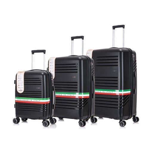 product_image_name-Generic-3 Pieces Of 4 Wheels Super High Quality Expandable Hardshell Polypropylene Unbreakable Fibre Travel Suitcases With TSA-Approved Lock Cabin-Friendly Trolley Bag- Multicolor-1
