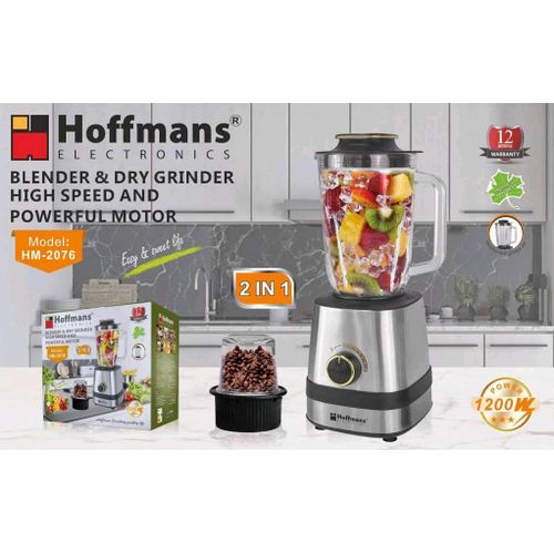 product_image_name-Hoffmans-Blender & Dry Grinder High Speed & Powerful Motor - Silver-1
