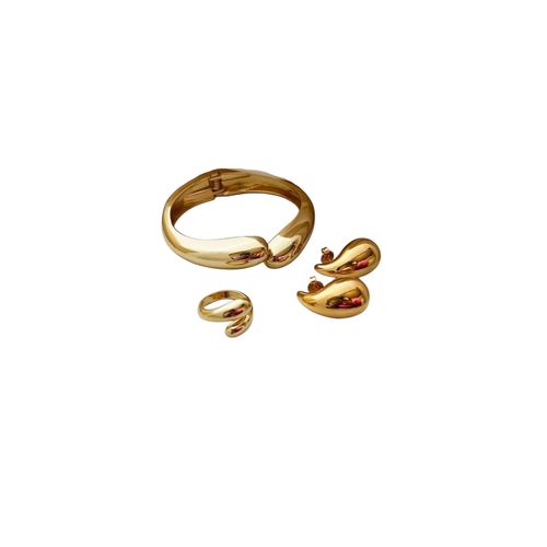 product_image_name-Generic-Ladies Classy Bangle plus earing and a ring-gold-1