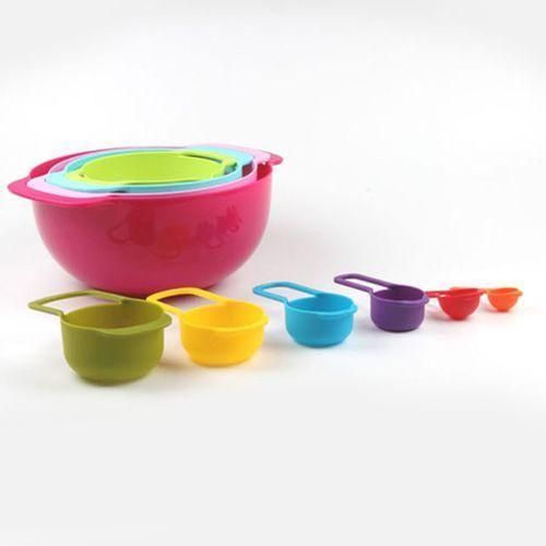 product_image_name-Generic-Multi functional 10 Piece Measuring Cups And Mixing Bowls-Multi Colors-4