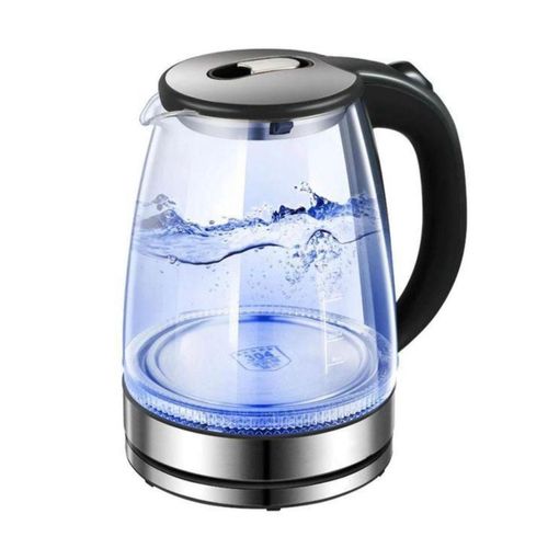 product_image_name-Hoffmans-2L Glass Electric Kettle With LED Blue Light- Silver , Black.-1