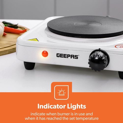 product_image_name-Geepas-1000W Single Hot Plate Precise Table Top Cooking Cast Iron Heating Plate Portable Electric Hob Single Burner with Adjustable Thermostat, White-5