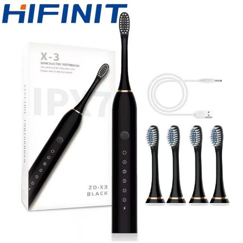 product_image_name-Hifinit-Electric Toothbrushes Charging With 4 Brush Heads Gift-BLACK-1