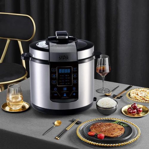 product_image_name-Winningstar-6L Multi-functional Electric Rice/ Pressure Cooker With Touch Pad Panel, Silver.-2