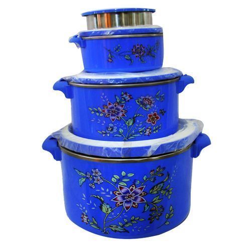 product_image_name-Generic-Set Of 4 Flower Detailed Food Storage Dishes – multi Colour-4