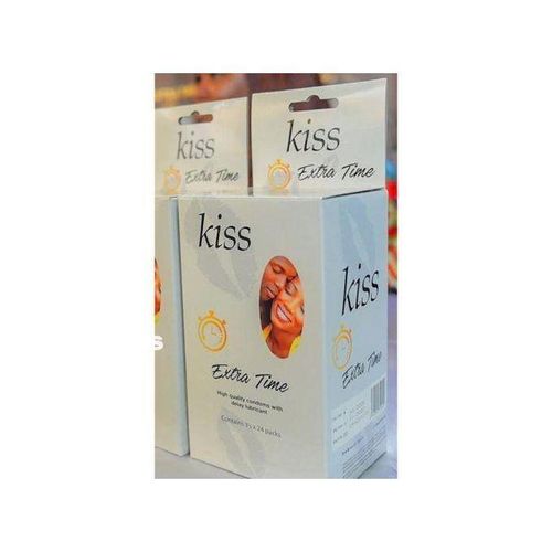 product_image_name-Generic-Kiss Extra Time Condoms - 72 Condoms (24 Packets) With Delay Lubricant-1