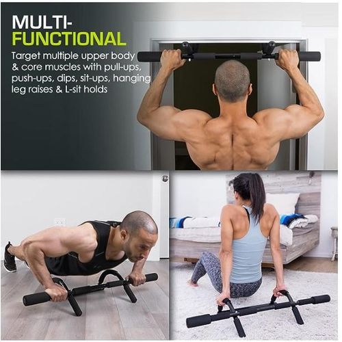 product_image_name-Generic-Total Body Workout Bar, Door Or Floor Mounted Exerciser,  - Black,-3