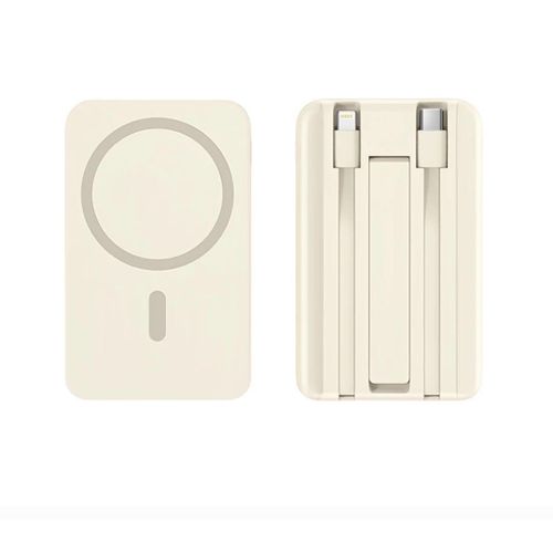 product_image_name-Generic-10000mAh Built in Cable Bracket Magnetic Suction Portable Wireless Power Bank With USB Cables-2