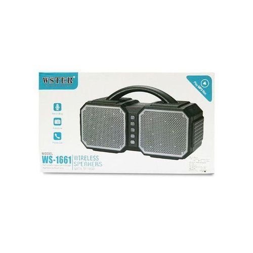 product_image_name-Wster-Portable Dual-Tone Bluetooth Speaker - Black/Red-1