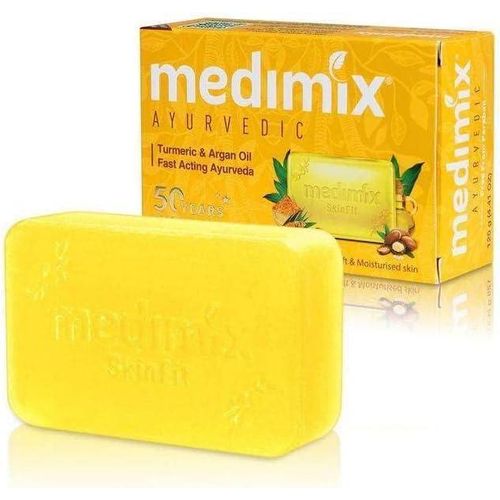 product_image_name-Medimix Ayurvedic- Turmeric Soap with Argan Oil – Clear & Blemish-Free Skin (1PC / 2PCS / 3PCS)-2