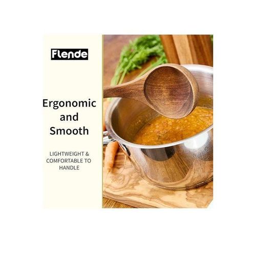 product_image_name-Generic-Wooden Spoons for Cooking Non-stick Pan- 8-Piece Wooden Kitchen Utensil Set made of Natural Solid Wood Material-Includes Spoons,Spatulas,Ladles,Mixing Spoon and Utensil Holder Barrel Gifts Set-6