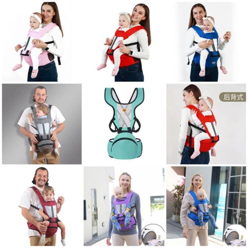 product_image_name-Generic-Hands Free Baby Carrier Newborn to Toddler with Hip Seat Multiple Positions Infant Carrier Soft Baby Holder Kangaroo Bag Sling Carrier for All Seasons -4