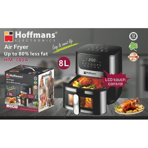 product_image_name-Hoffmans-HM-780A 8L Digital Electric Air Fryer - Black-2