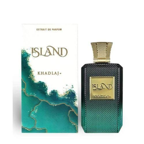 product_image_name-Khadlaj-Island Perfume Extract Spray 100ml - Unisex Tropical Fragrance with Bergamot Coconut Pineapple Amber Notes Perfect for Men and Women-1