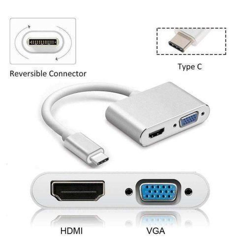 product_image_name-Generic-2in1 USB Type C Hub 4K HDMI & VGA Port Display Adapter Splitter Box-3