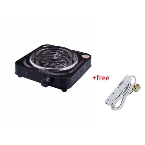 product_image_name-Generic-Single Coil Hot Plate, Electric Plus A Free 4 way extension- Black-1