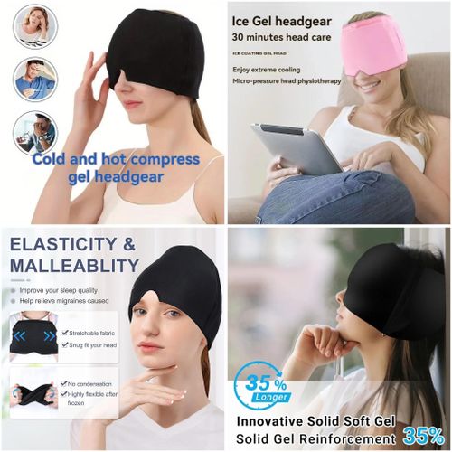 product_image_name-Generic-Sleep Mask For Women Men Gel Ice Headache Migraine Relief Hat Comfortable Hot Cold Therapy Eyeshade Cover Shade Eye Patch-7
