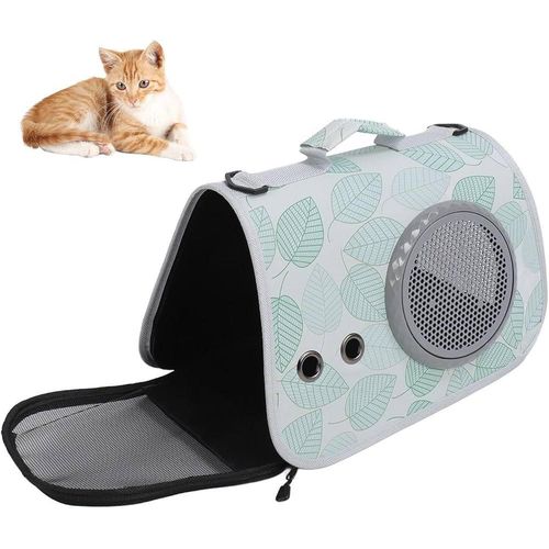product_image_name-Generic-Cat Carrier Bag, Breathable Mesh Cover Large Capacity PU Leather Pet Sling Carrier Bag, Cat Space Capsule Carrier Portable Cat Carrier Soft Pet Carrier for Cats - Multicolor -1