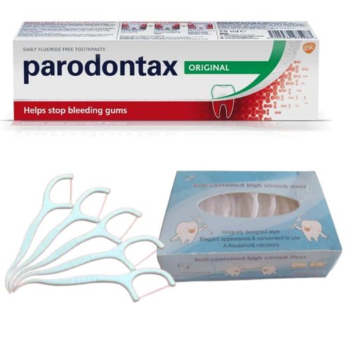 product_image_name-Paradontax-Parodontax Orignal Toothpaste For Bleeding Gums 75ml + FREE 100pcs Dental Floss Picks-1