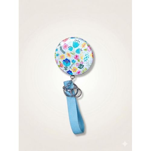 product_image_name-Generic-Floral Double-Sided Pocket Makeup Mirror - Compact & Stylish-1