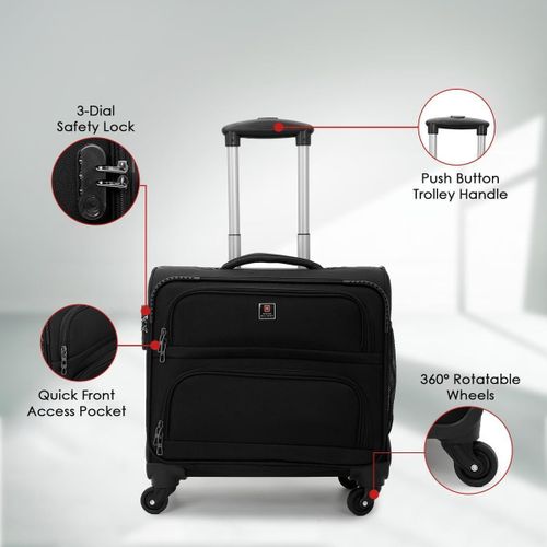 product_image_name-Generic- Soft Sided Laptop Roller Case, Business Trolley Briefcase Suitcase Luggage Bag 32 Liters Roller Case, Laptop Bags & Cases-7