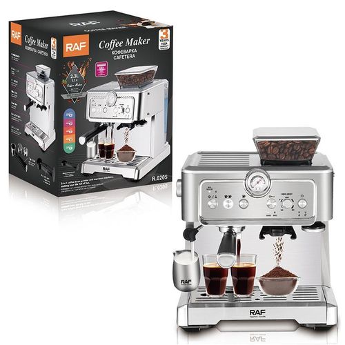 product_image_name-Generic-2.3 Liters Professional Espresso Machine 15 Bar Commercial Espresso Machine, With Home Hotel Grinder High Pressure Pump Double Brewing Cycle And 2 Points Americano Semi-Automatic Coffee Machine-6